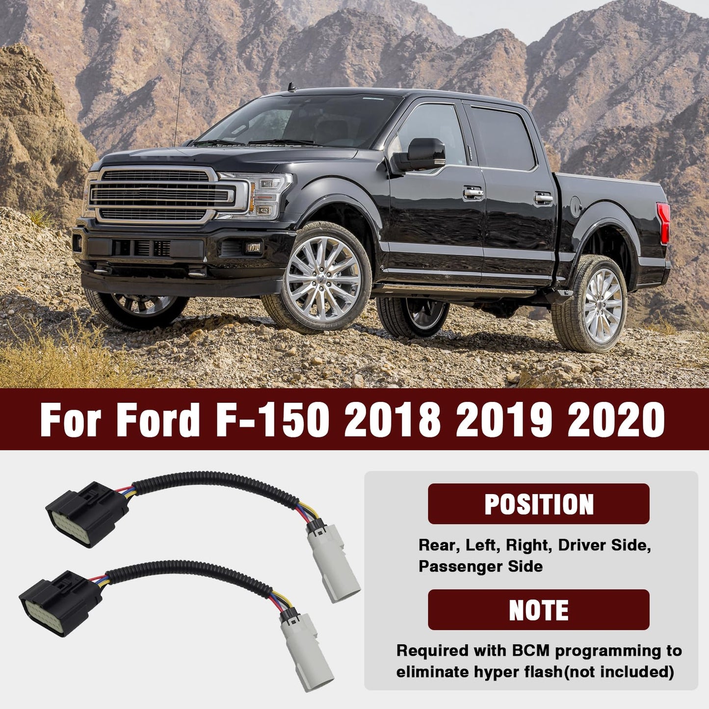 LED Blind Spot Tail Lamp For 2018-2020 Ford F-150 – Left Driver & Right Passenger Side - OMOTOR