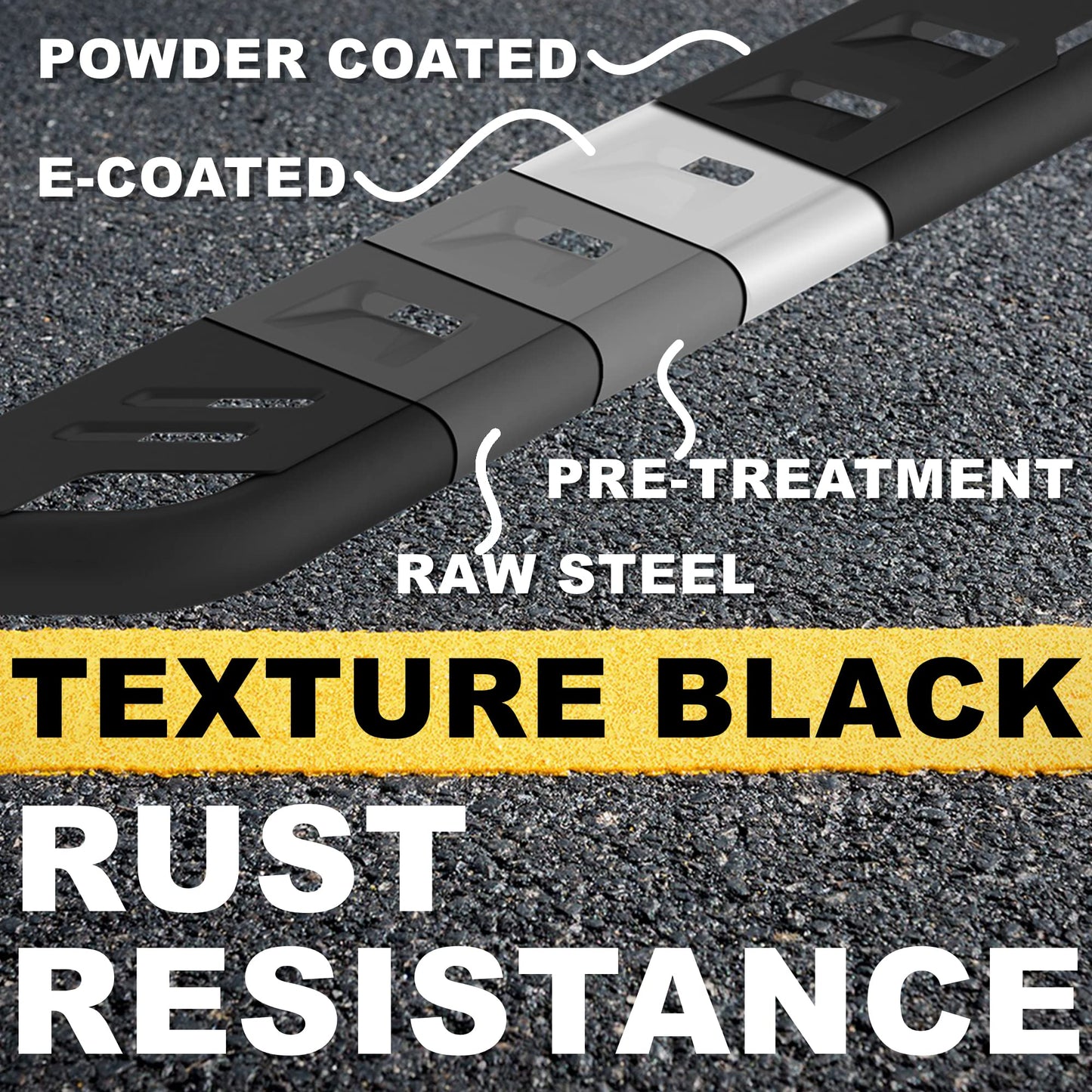 7” Running Boards Custom Fit 2007-2018 Chevy Silverado/GMC Sierra 1500 & 2007-2019 2500/3500HD(do not fit Diesel Model) - OMOTOR