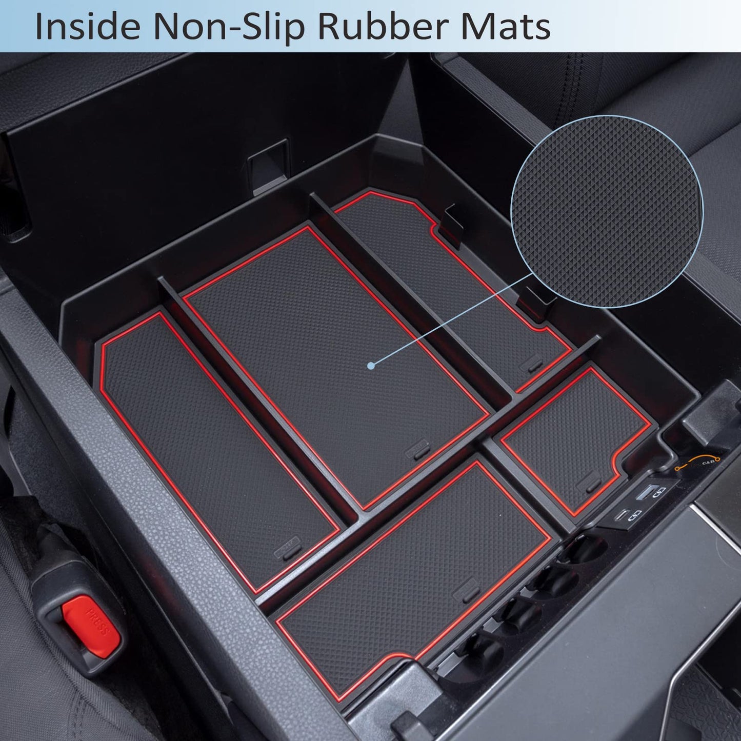 Center Console Organizer Compatible with 2022 - 2025 Toyota Tundra - OMOTOR