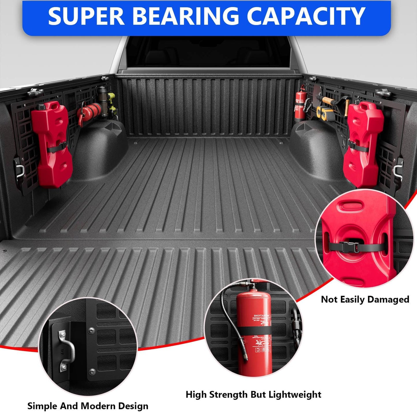 5.5FT Front Bed Molle Panel Compatible with 22-24 Toyota Tundra (Front Bed Molle Panel) - OMOTOR