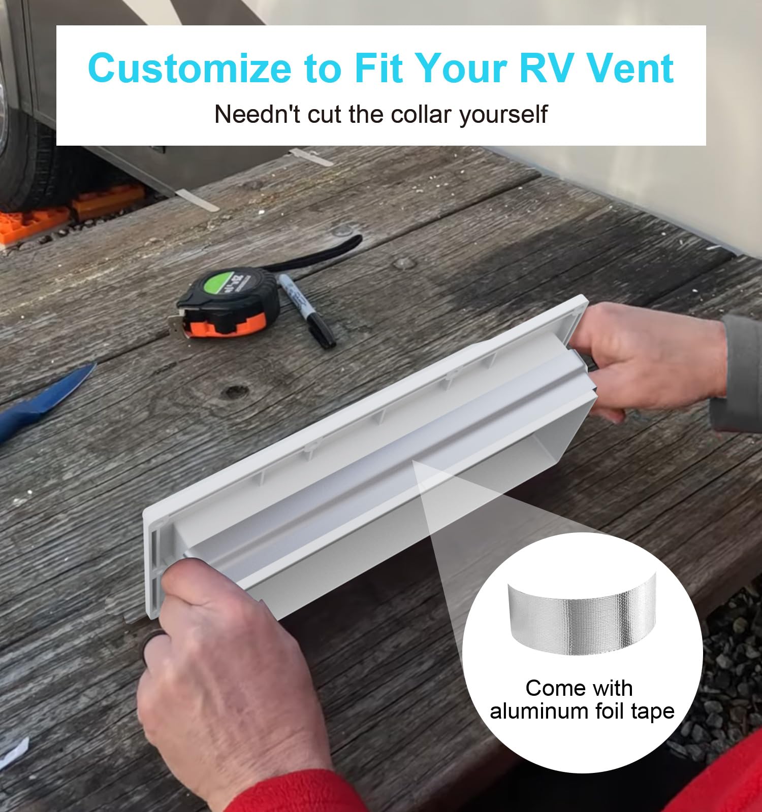Aluminum RV Exhaust Range Hood Vent Cover for Trailer Motorhome - OMOTOR