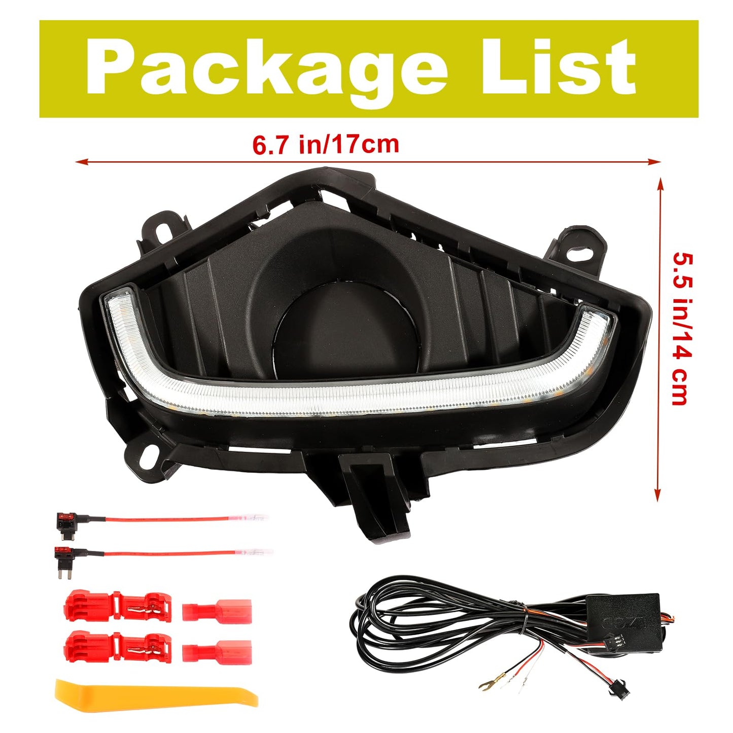 Front Grill Lights for 2019-2024 Toyota RAV4 Hybrid LE SE XLE XSE Limited - OMOTOR
