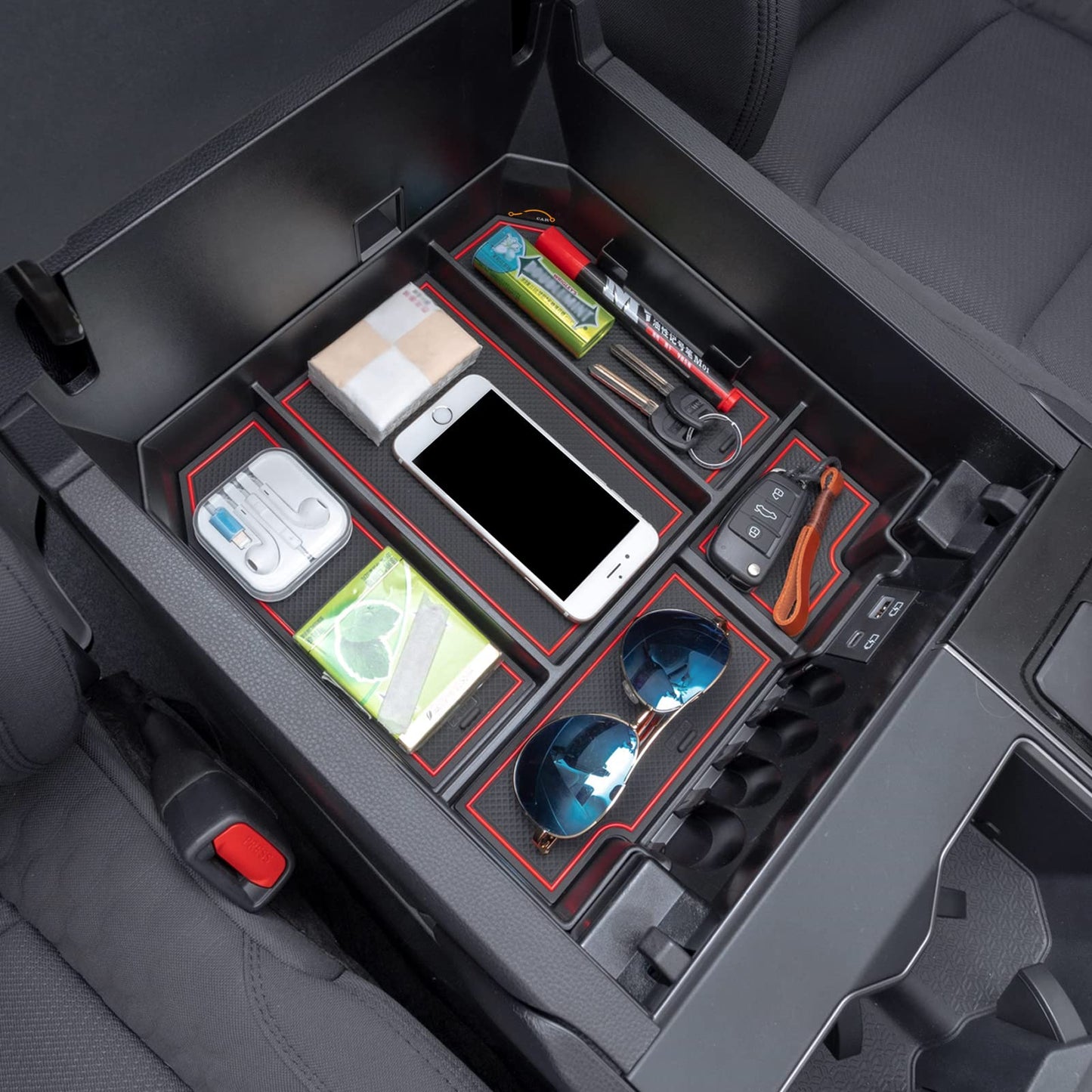 Center Console Organizer Compatible with 2022 - 2025 Toyota Tundra - OMOTOR