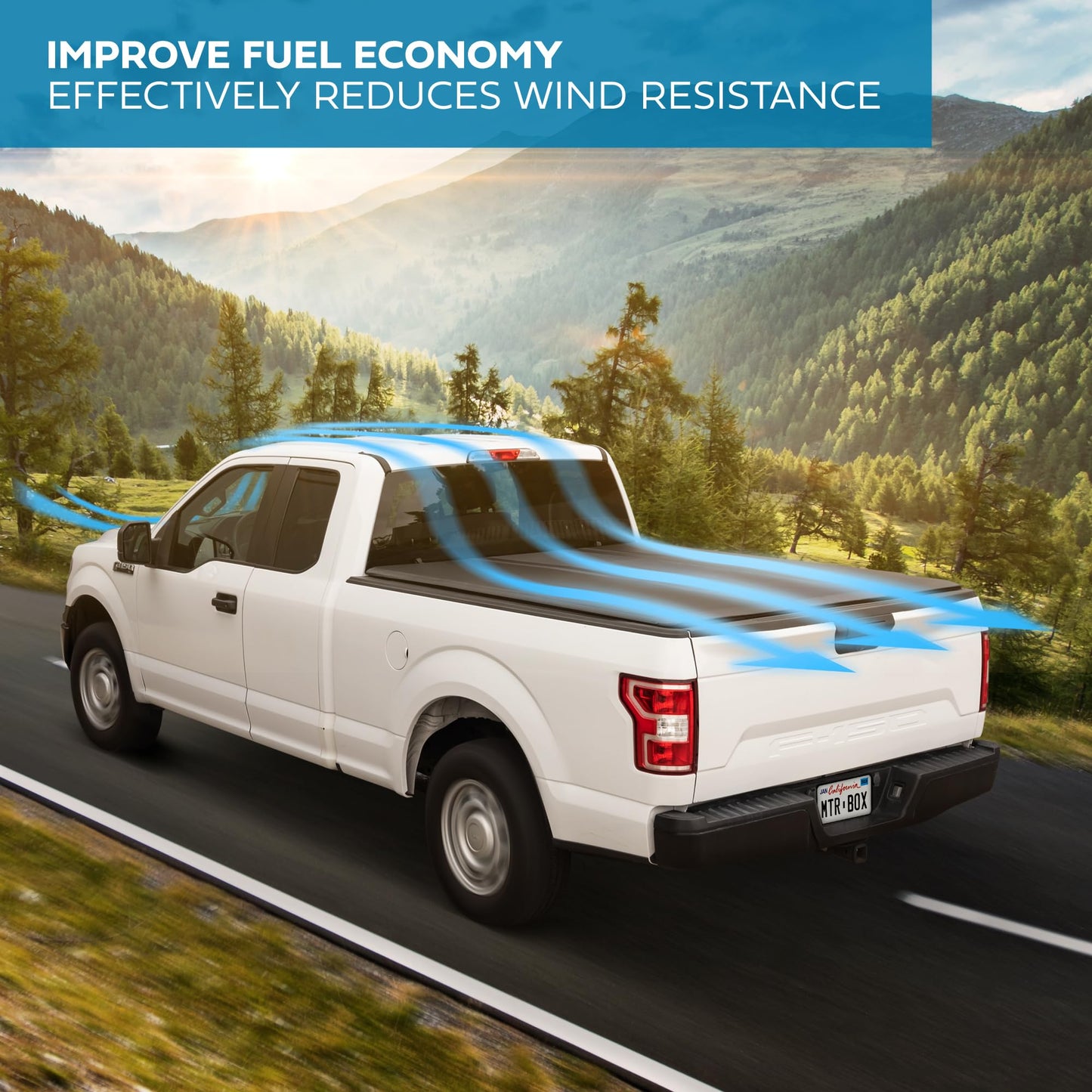 5.5 ft Soft Roll-Up Truck Tonneau Cover for Ford F-150 2015-2025