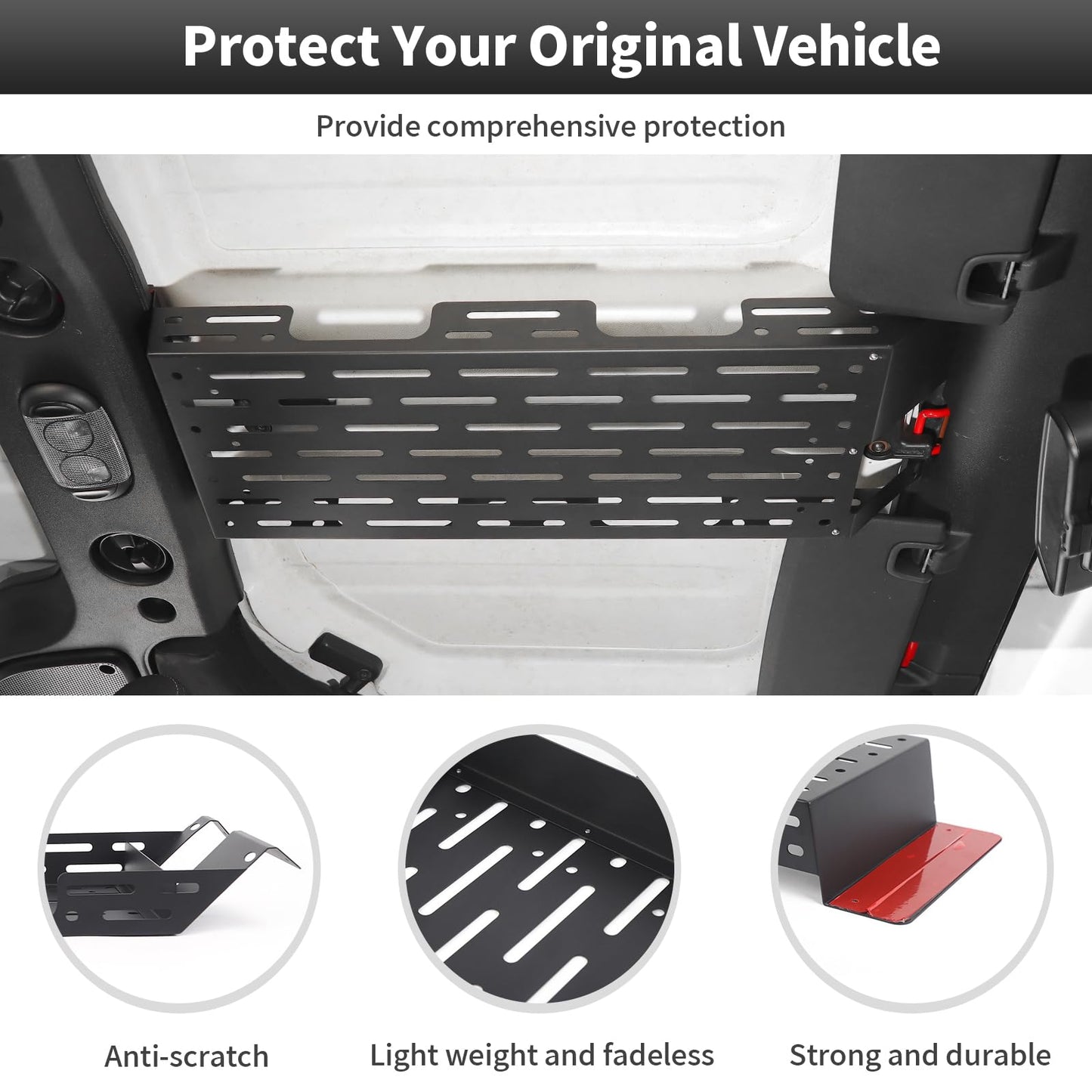 Rack Overhead Molle Panel Accessories Fit for 2018-2025 Jeep Wrangler JL JLU, for 2018-2025 Jeep Gladiator JT - OMOTOR