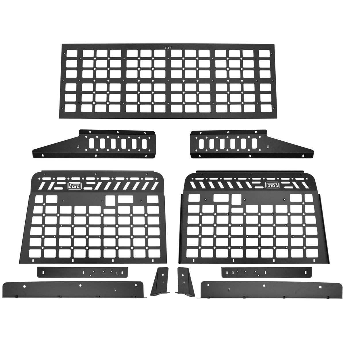 Aluminum Rear Window Panels Molle Cargo Rack Basket for Jeep Wrangler JL 4dr 2018-2026