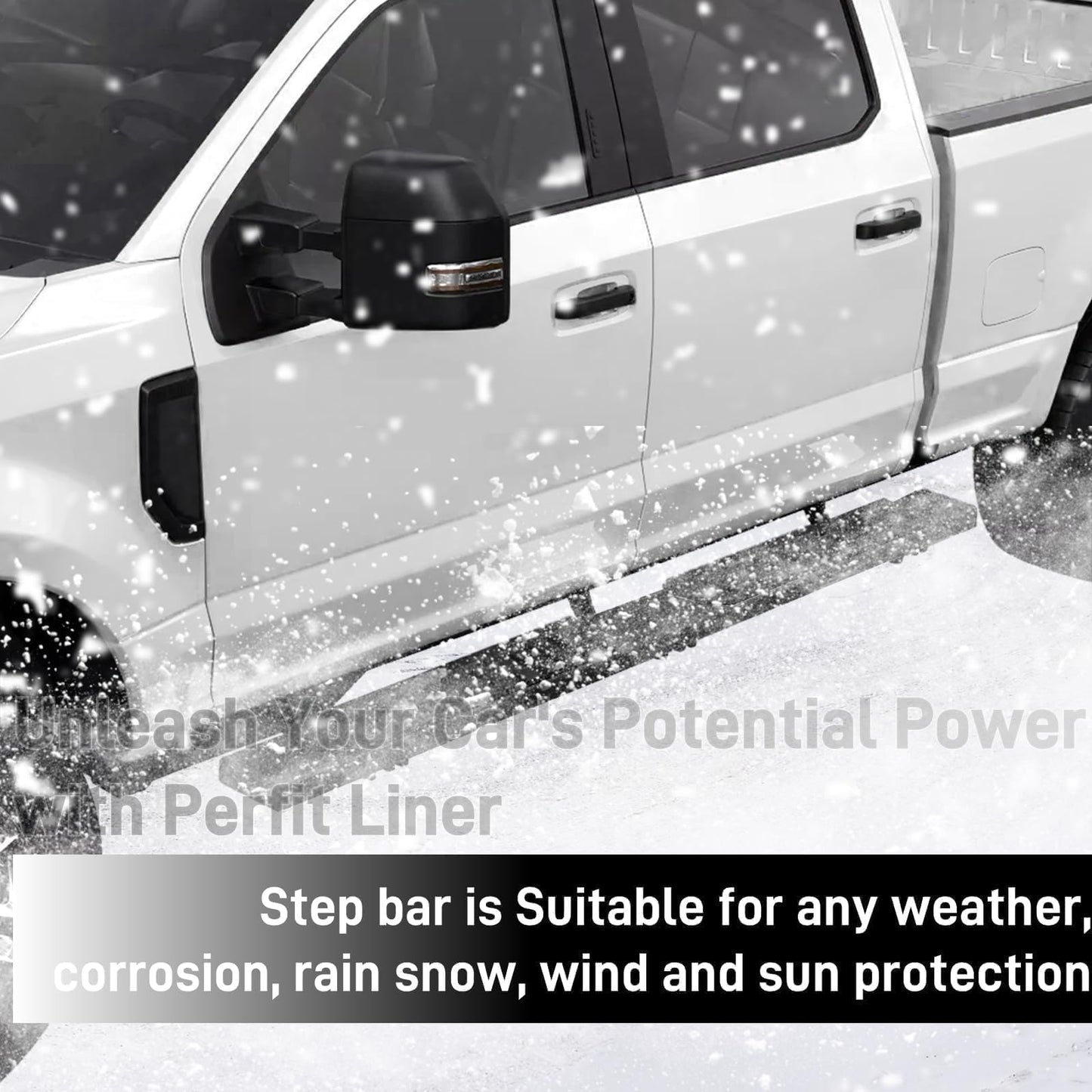 Running Boards For 2015-2026 Ford F-150 Super Crew Cab and 2017-2026 Ford F250 F350 Super Duty Crew Cab (For Vehicles with 4 Full Size Doors)