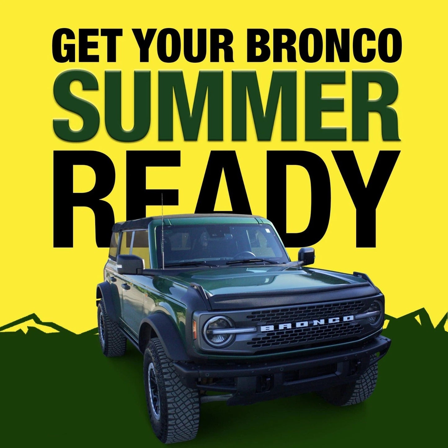 Soft Top Replacement 2021 - 2025 Ford Bronco 4DR - Black, Canvas - OMOTOR