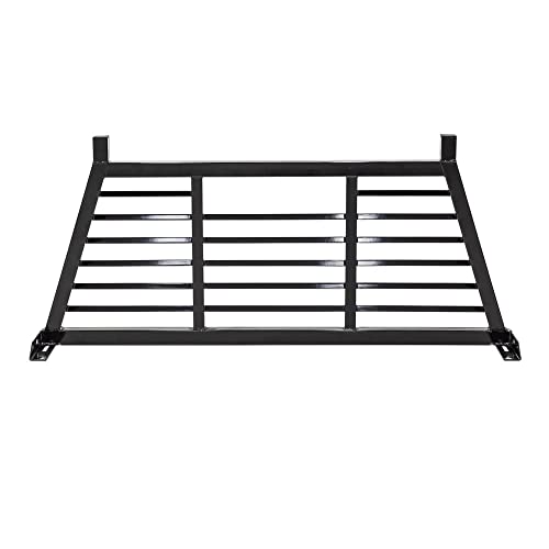 FL-HA-Rack Width Adjustable Louvered Steel Headache Truck Rack for 59" to 74.5" W Pickup Beds - Fits Most Makes/Models, Cab Protection - OMOTOR