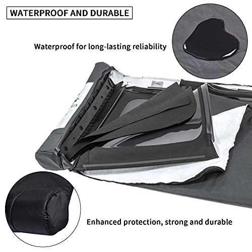 Soft Top Window Storage Bag fits for 2018-2022 Jeep Wrangler JL JLU Sports Sahara Freedom Rubicon Unlimited 2 Door & 4 Door - OMOTOR