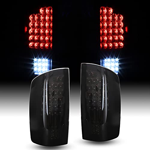LED Tail Lights for Dodge RAM 1500 02-06/2500 3500 03-06, New Upgrade Black LED Taillights Rear Brake Stop Lamps for Dodge Ram 1500 2002-2006 / Ram 2500 3500 2003-2006 Accessories (2PCS) - OMOTOR