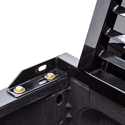 FL-HA-Rack Width Adjustable Louvered Steel Headache Truck Rack for 59" to 74.5" W Pickup Beds - Fits Most Makes/Models, Cab Protection - OMOTOR
