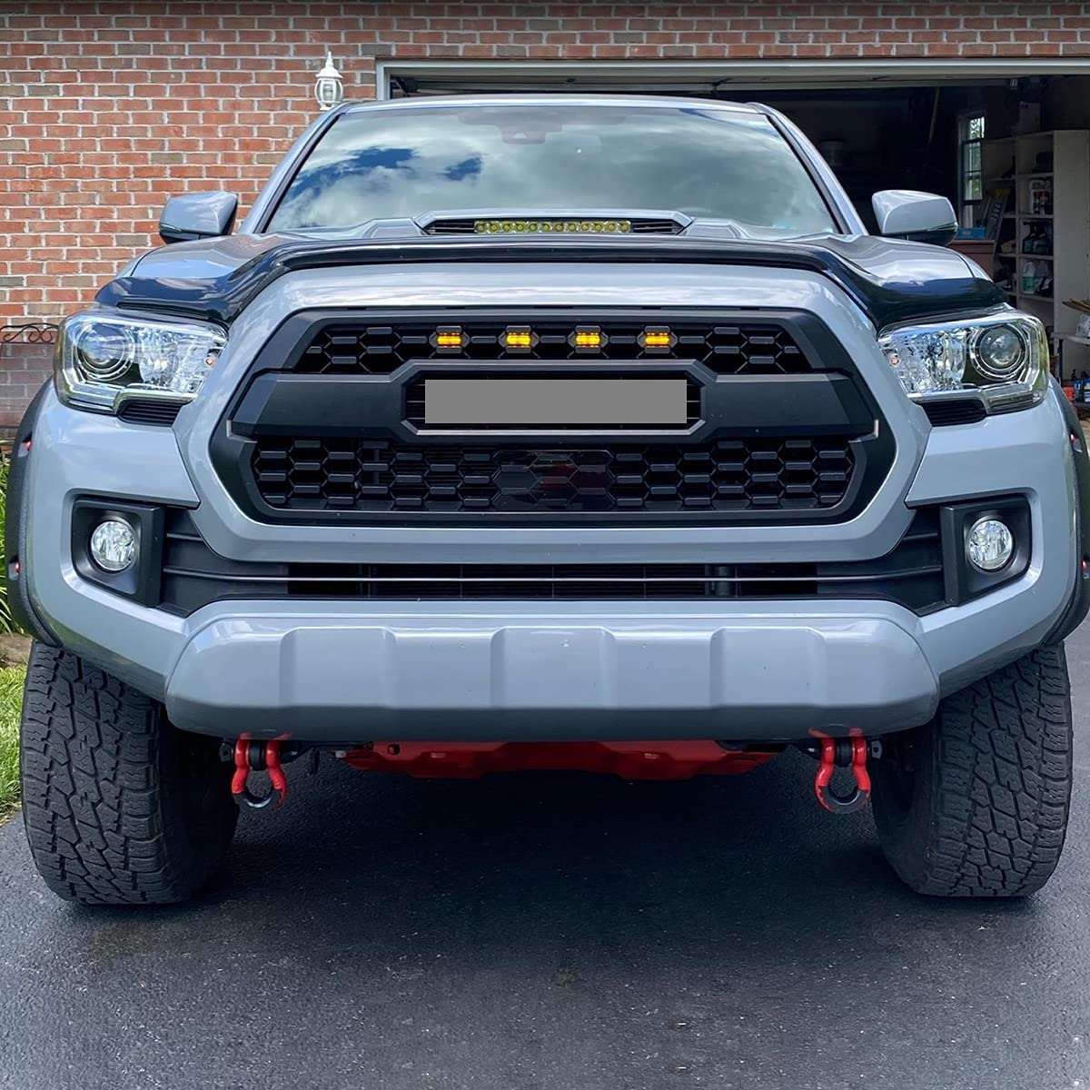 Omotor Front Demon Tow Hook Bracket with 3/4 inch Shackles Fit for Toyota Tacoma 2009-2021 Demon Shackle Mount - OMOTOR