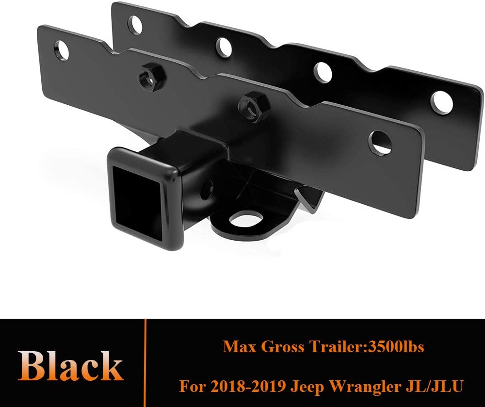 Wrangler Trailer Hitch with 2" Receiver for Wrangler JL & Unlimited JLU 2018 2019 2020 Tow Accessories (Class 3) - OMOTOR