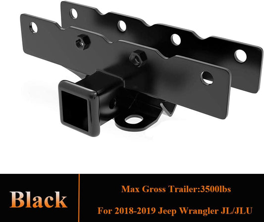 Wrangler Trailer Hitch with 2" Receiver for Wrangler JL & Unlimited JLU 2018 2019 2020 Tow Accessories (Class 3)