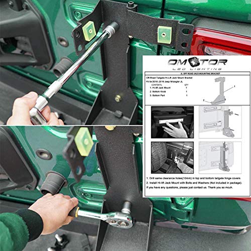 Off-Road JL Tailgate High Lift Jack Mount Bracket - OMOTOR