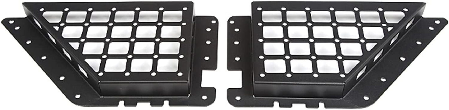 Front Door Storage Pocket Organizer Box Compatible with Ford Bronco 4 Door and 2 Door, Metal Pocket Door Side Molle Panels Insert Organizer Black 2PCS - OMOTOR