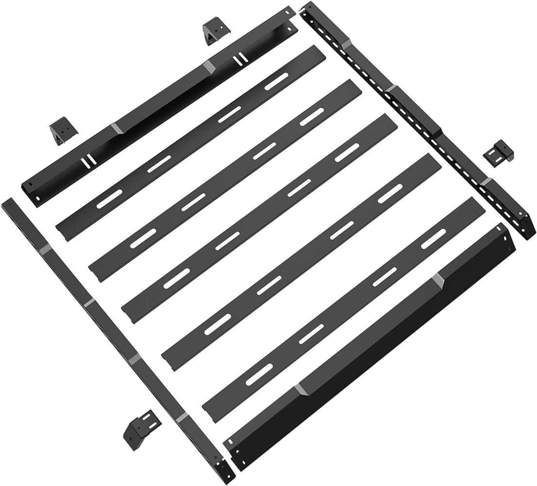 Roof Rack Cargo Basket for 2007-2018 Jeep Wrangler JK Unlimited 4-Door Hardtop Heavy Duty Steel Luggage Carrier - OMOTOR