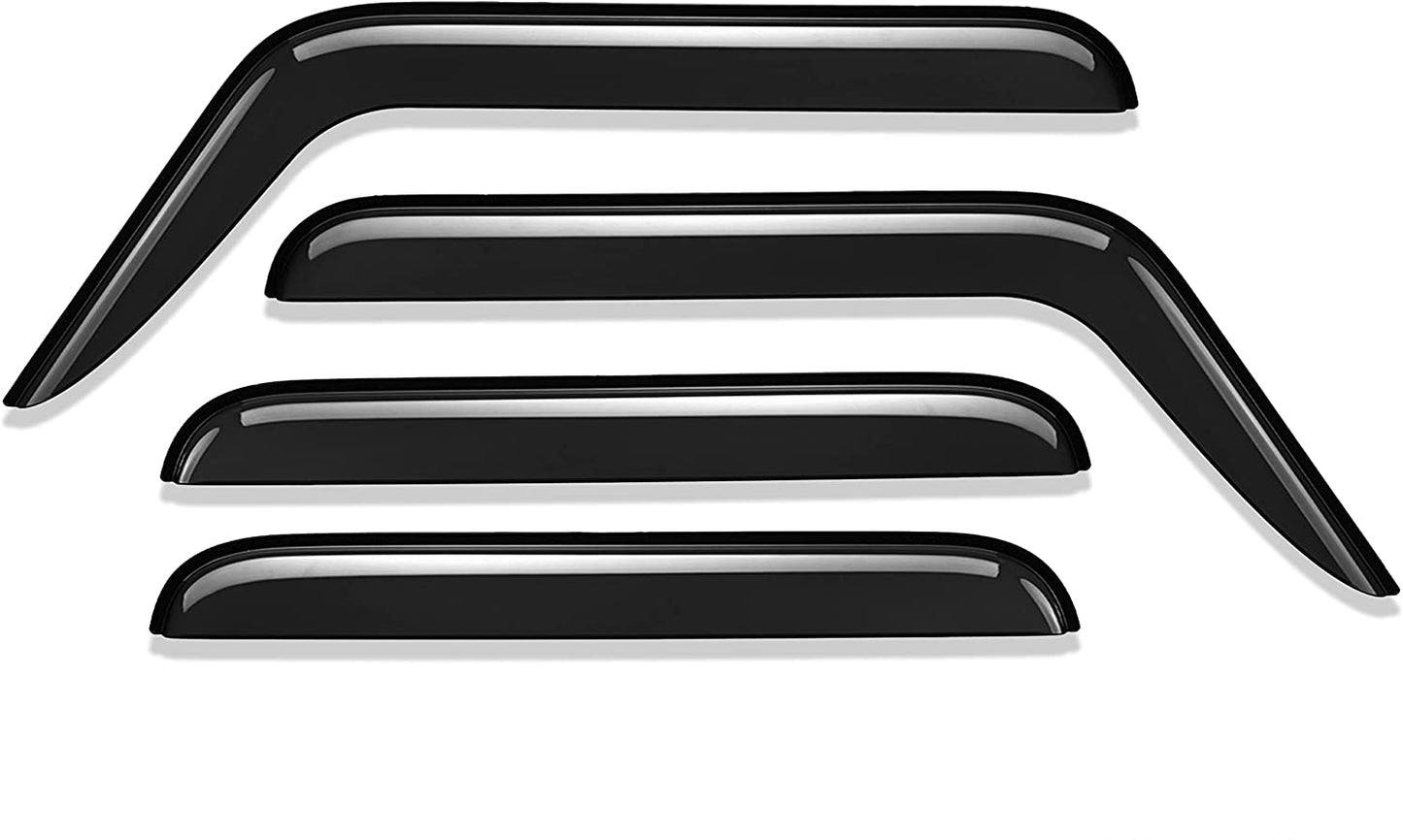 Tape-on Extra Durable Rain Guards for Jeep Wrangler 2018-2022 JL/Jeep Gladiator/For Compass 17-22 /4 Pieces - OMOTOR