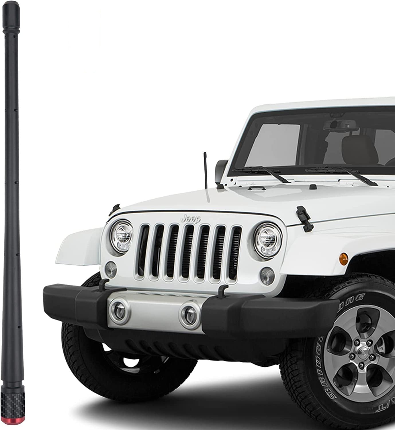 13 Inch Antenna for Jeep Wrangler JL JK JLU JKU Gladiator Rubicon Sahara 2007-2022 - OMOTOR