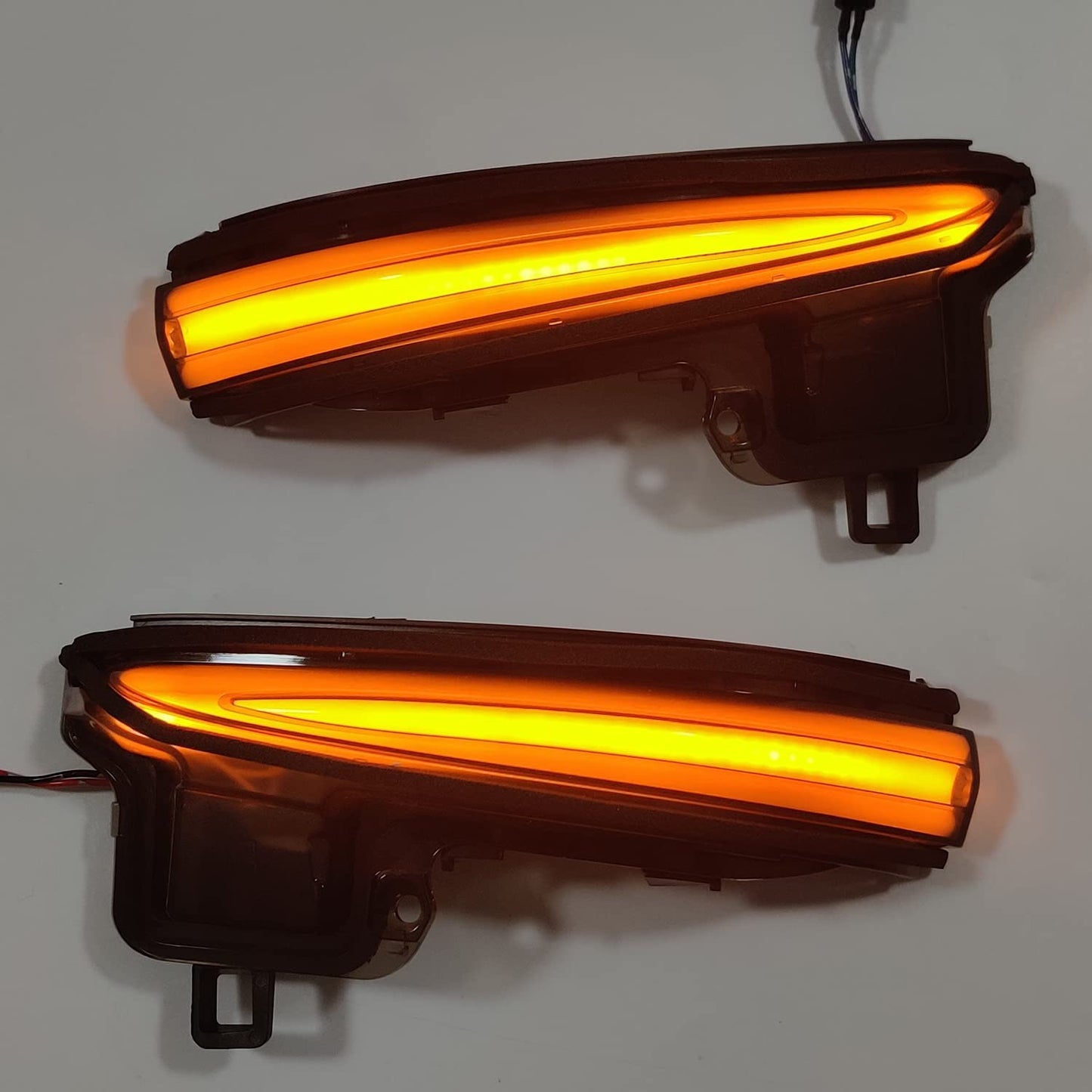 Car Accessories LED Side Mirrors, Sequential Dynamic Turn Signal Lights Indicator, Pair for Toyota Tacoma 2016-2022, RAV4 XA50 2019-2022, Highlander XU70 2020-2022, Set of 2, Smoked Black - OMOTOR