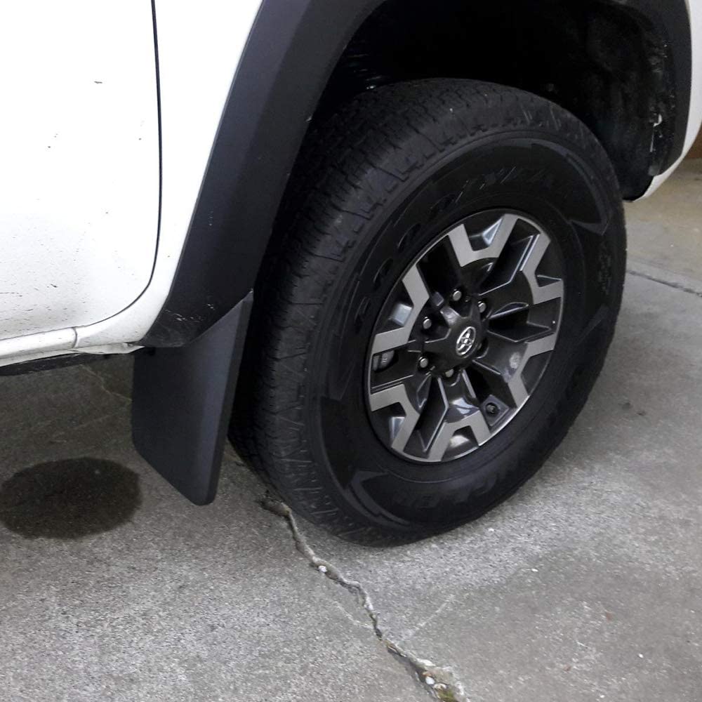 Mud Flaps Compatible with Toyota Tacoma 2016 2017 2018 2019 2020 2021 2022 - W/OEM Fender Flares Only (Doesn't Fit SR Models) - OMOTOR