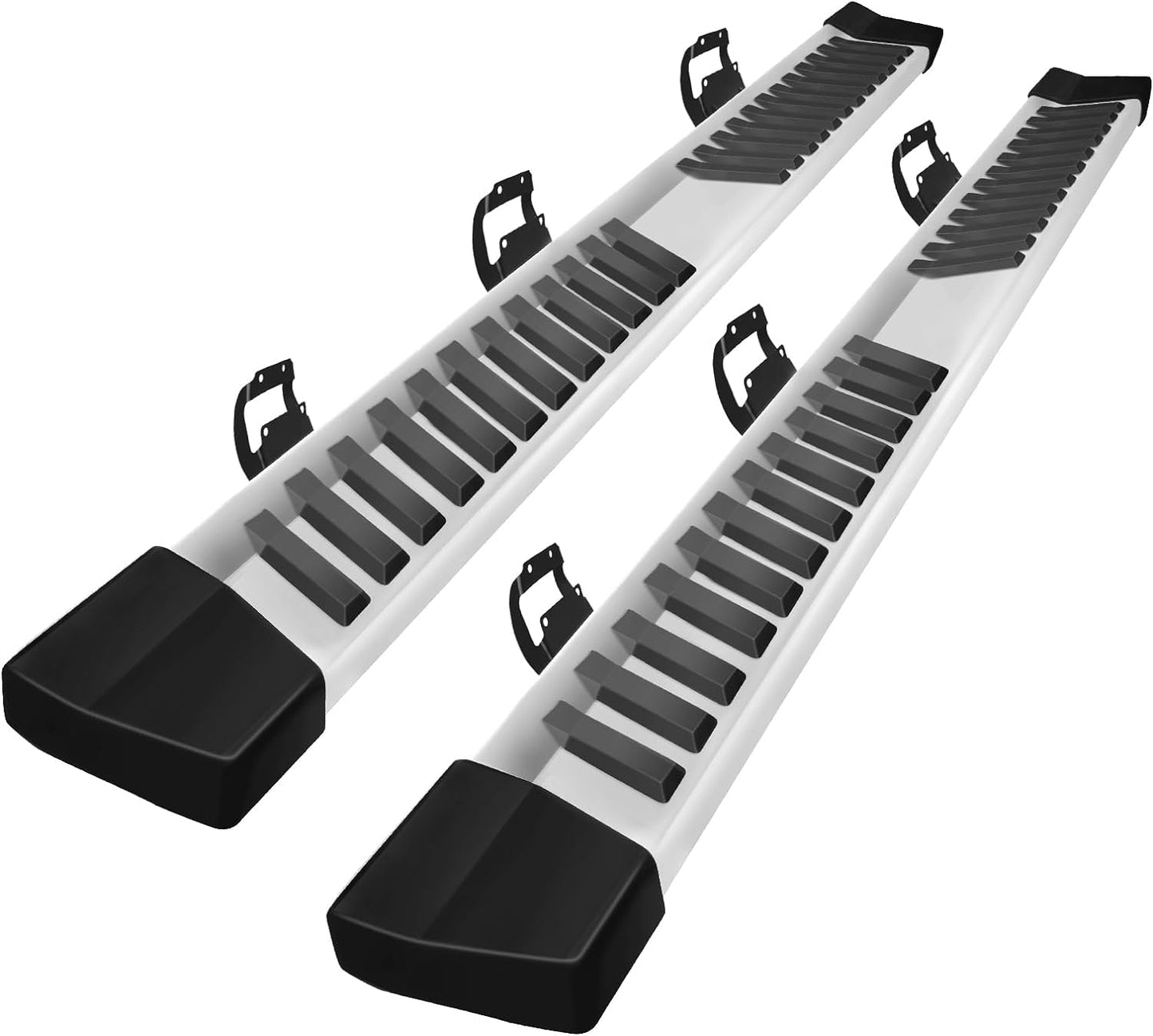 6.3 Inches Running Boards Fit for 2015-2023 15 16 17 18 19 20 21 22 23 Ford F150 F-150 SuperCrew Cab 4 Full Size Doors Chrome with 6 Brackes Side Step Rail Nerf Bars - OMOTOR