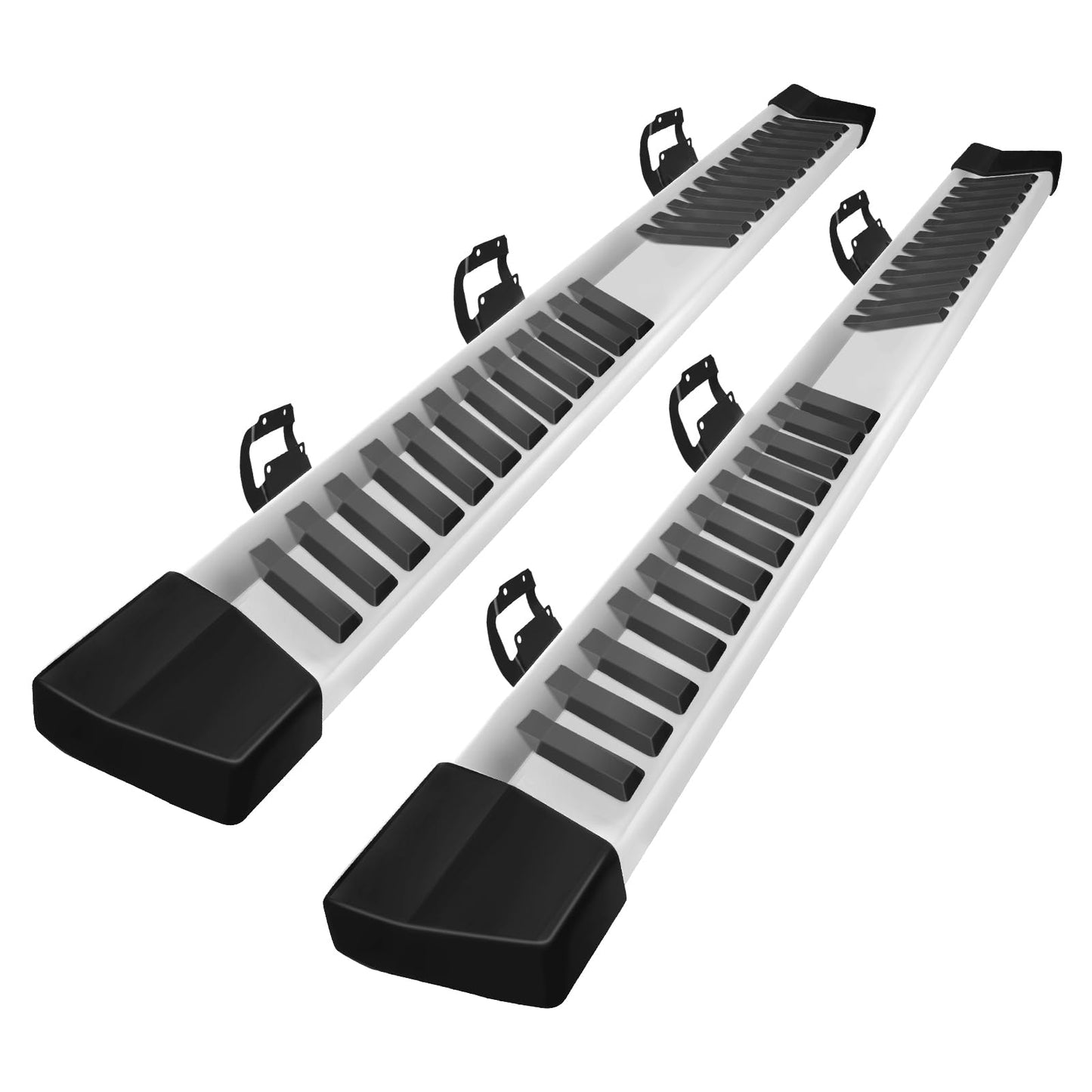 6.3 Inches Running Boards Fit for 2015-2023 15 16 17 18 19 20 21 22 23 Ford F150 F-150 SuperCrew Cab 4 Full Size Doors Chrome with 6 Brackes Side Step Rail Nerf Bars - OMOTOR