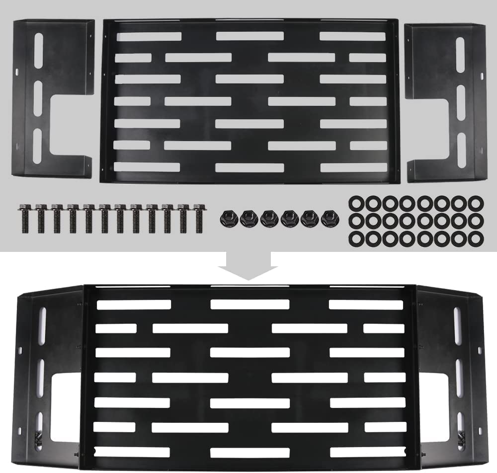 Rear Cargo Basket Interior Rack Luggage Storage Carrier Metal for 2018 2019 2020 2021 2022 2023 Jeep Wrangler JL 4DR (No Drill) - OMOTOR