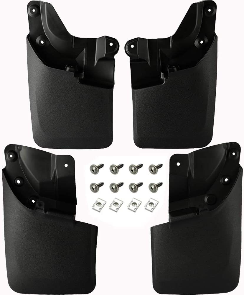Mud Flaps Compatible with Toyota Tacoma 2016 2017 2018 2019 2020 2021 2022 - W/OEM Fender Flares Only (Doesn't Fit SR Models) - OMOTOR