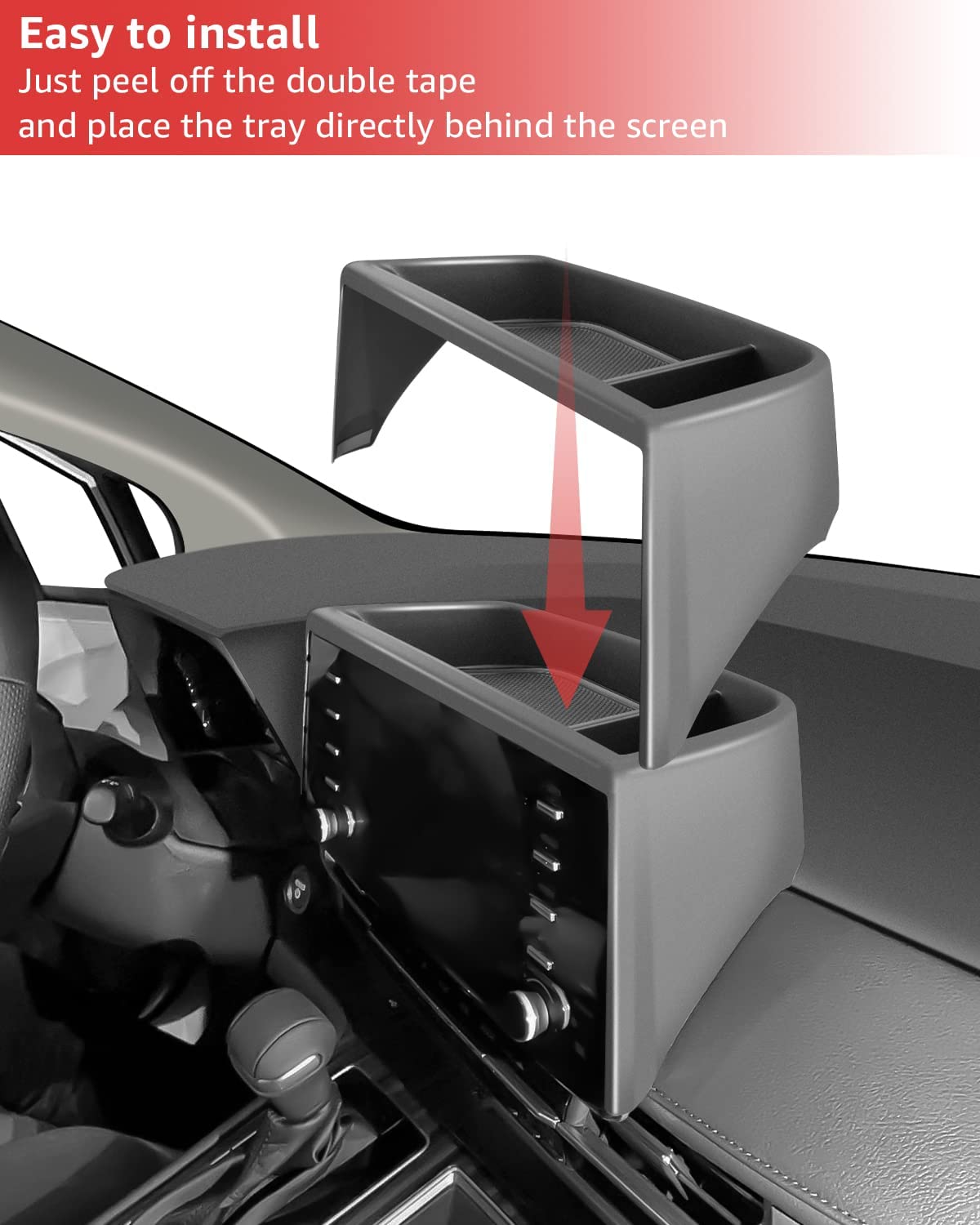 Center Console Dash Storage Tray for 2021 2022 Toyota Sienna Dashboard Organizer Insert Sunglass Holder Container Accessories - OMOTOR