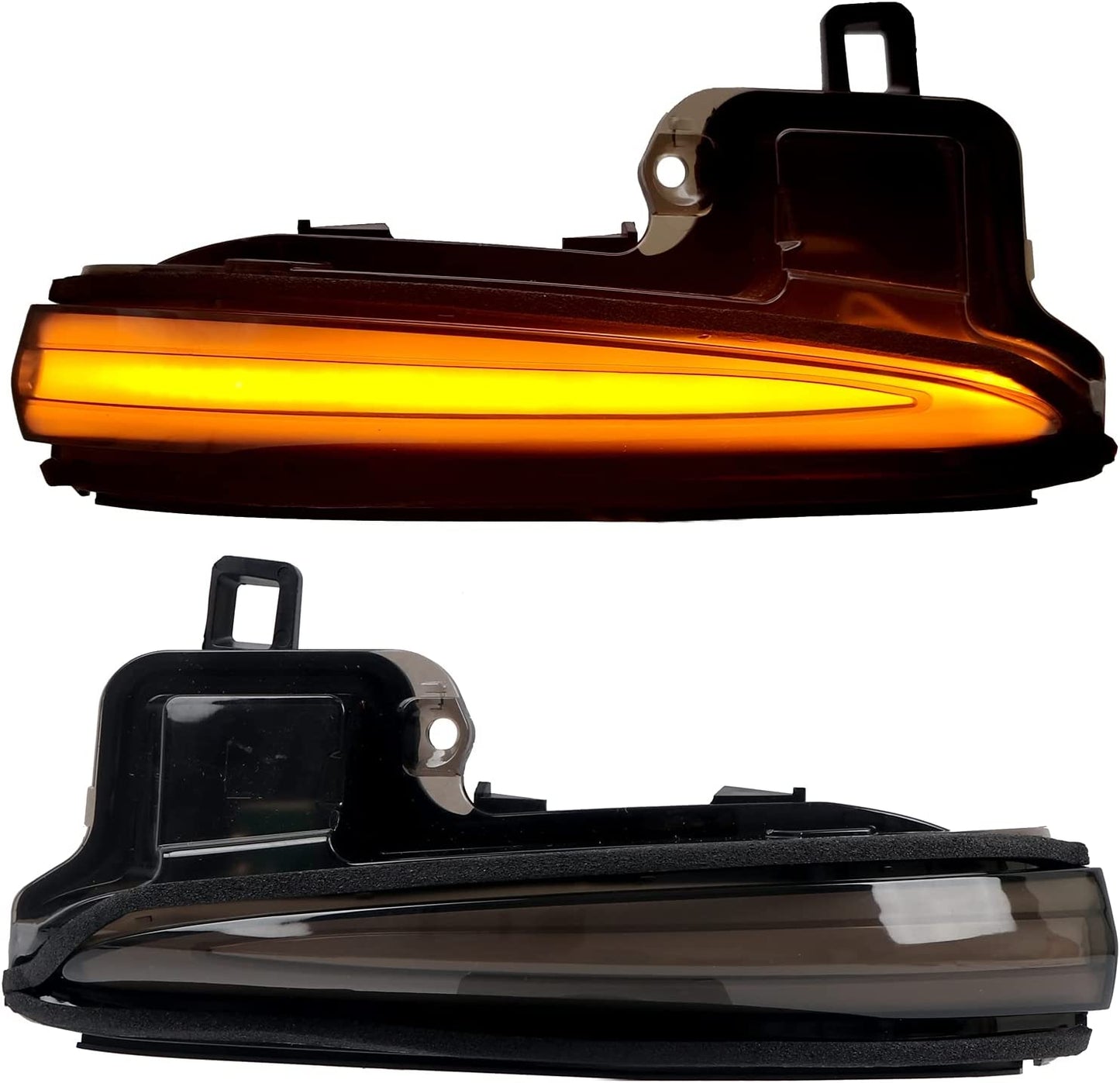 Car Accessories LED Side Mirrors, Sequential Dynamic Turn Signal Lights Indicator, Pair for Toyota Tacoma 2016-2022, RAV4 XA50 2019-2022, Highlander XU70 2020-2022, Set of 2, Smoked Black - OMOTOR