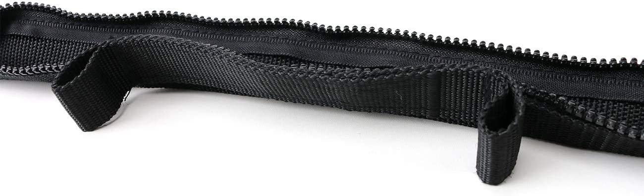 Door Strap for Jeep, Heavy Duty Strong Door Limit Strap with Zipper for 2007-2023 Jeep Wrangler JK JKU JL JLU Gladiator JT (Black) - OMOTOR