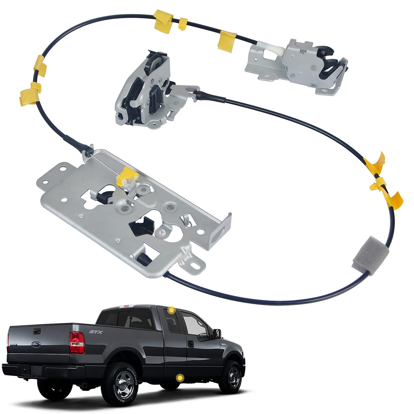 Rear Door Lock Latch Cable Compatible with 2004-2008 Ford F150 - OMOTOR