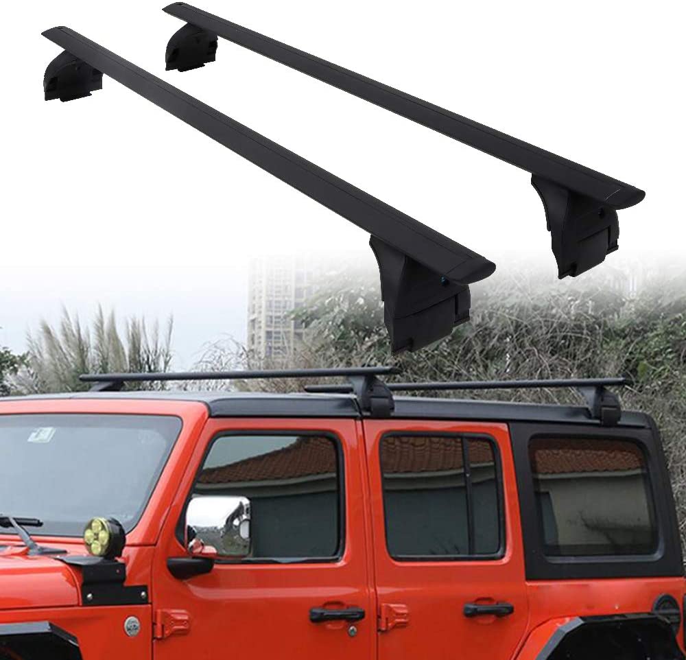 Cross Bars Roof Rail Racks Fit for Jeep Wrangler JK JL Gladiator JT 2007-2024 Crossbars - OMOTOR