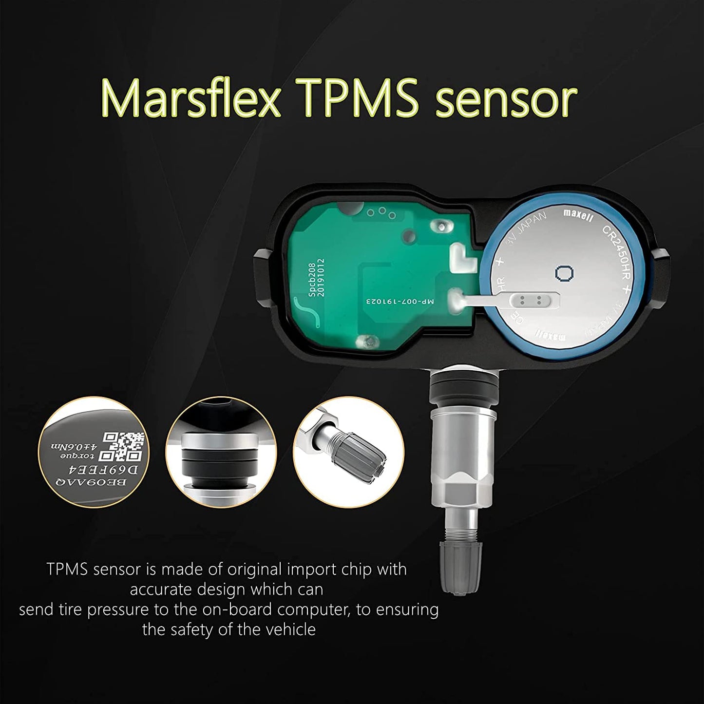 TPMS Sensor Compatible for Toyota Scion Pontiac Lexus, Camry rav4 Scion Yaris Corolla Tire Pressure Monitoring Sensor Replaces# 42607-33011 PMV-107J 42607-33021 42607-06011 315MHz - OMOTOR