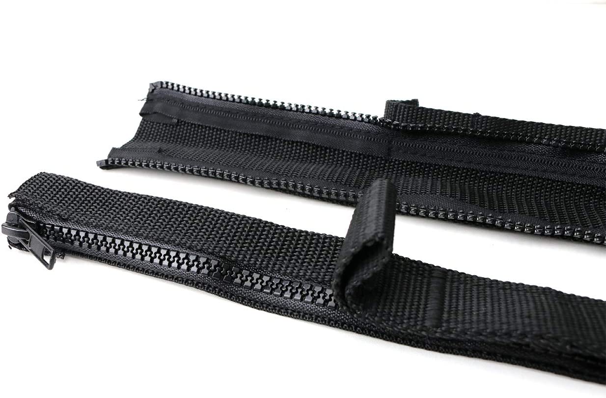 Door Strap for Jeep, Heavy Duty Strong Door Limit Strap with Zipper for 2007-2023 Jeep Wrangler JK JKU JL JLU Gladiator JT (Black) - OMOTOR