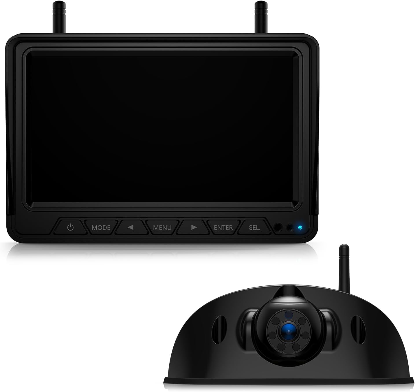 HD 7-inch Wireless RV Backup Camera System, 1080P 7" IPS Monitor & 1 Rear View Camera, IR Night Vision Recording IP69 Waterproof Compatible with Furrion Pre-Wired RV Truck Trailer - DW7Y5 - OMOTOR