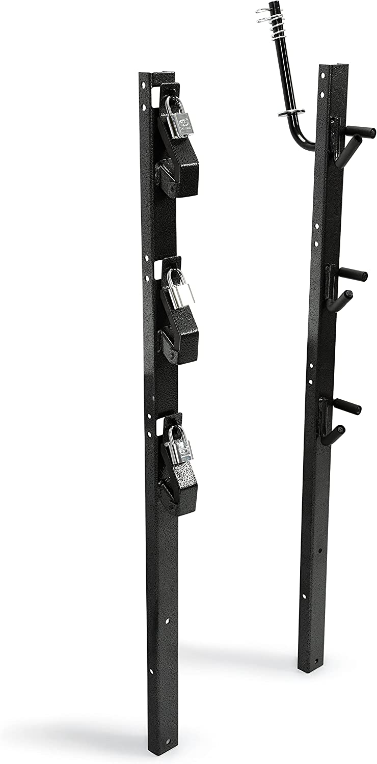 3-Place Trimmer Rack Holder Carrier Mount On Pickup/Trailer w/Lock 1 Pair - OMOTOR