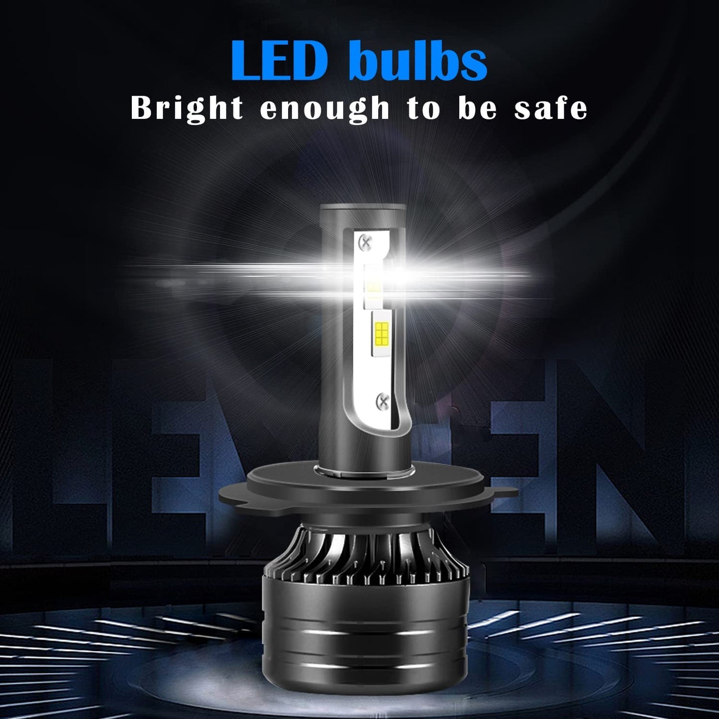 Fit For Toyota Tacoma (2005-2011) H4/9003/HB2 High Low Beam+9145 LED Fog Light Bulb Combo, 6500K White Super Bright - OMOTOR