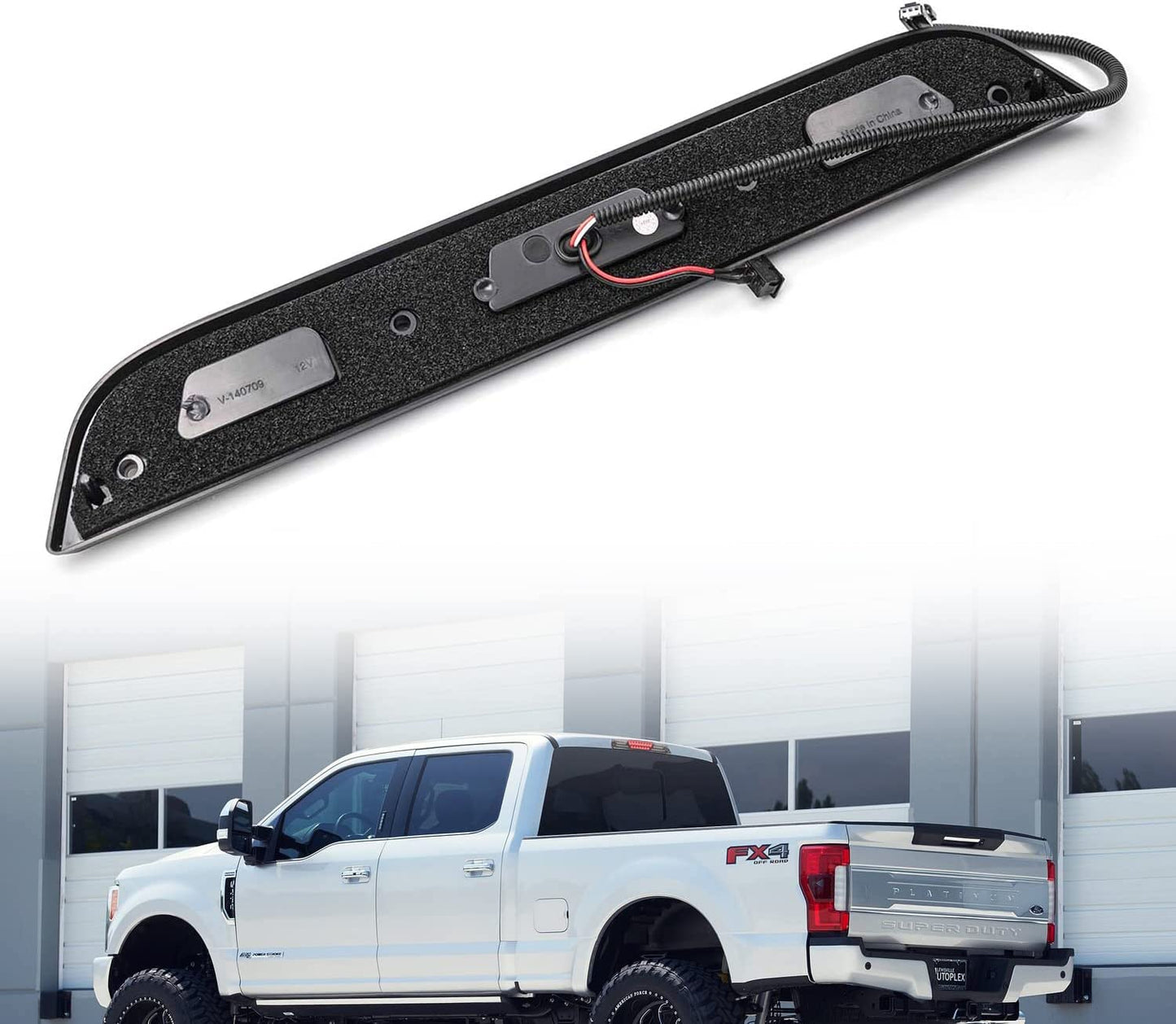 Rear cab Led Third brake Light for 2017-2021 F150 F250 F350 - OMOTOR