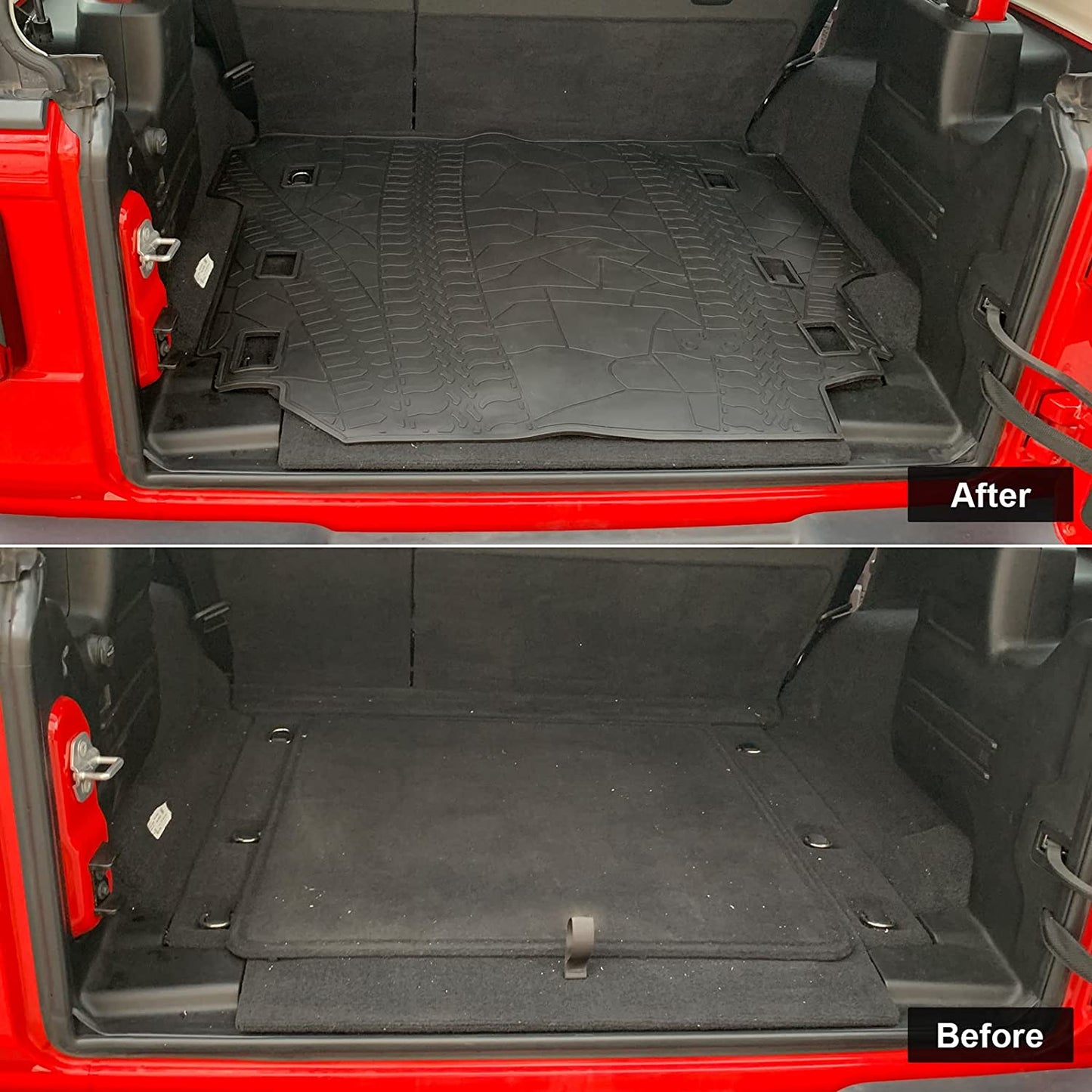 Cargo Mat fits for Wrangler JL 2018 2019 2020 2021 2022 4 Door -NOT FIT 4XE - OMOTOR