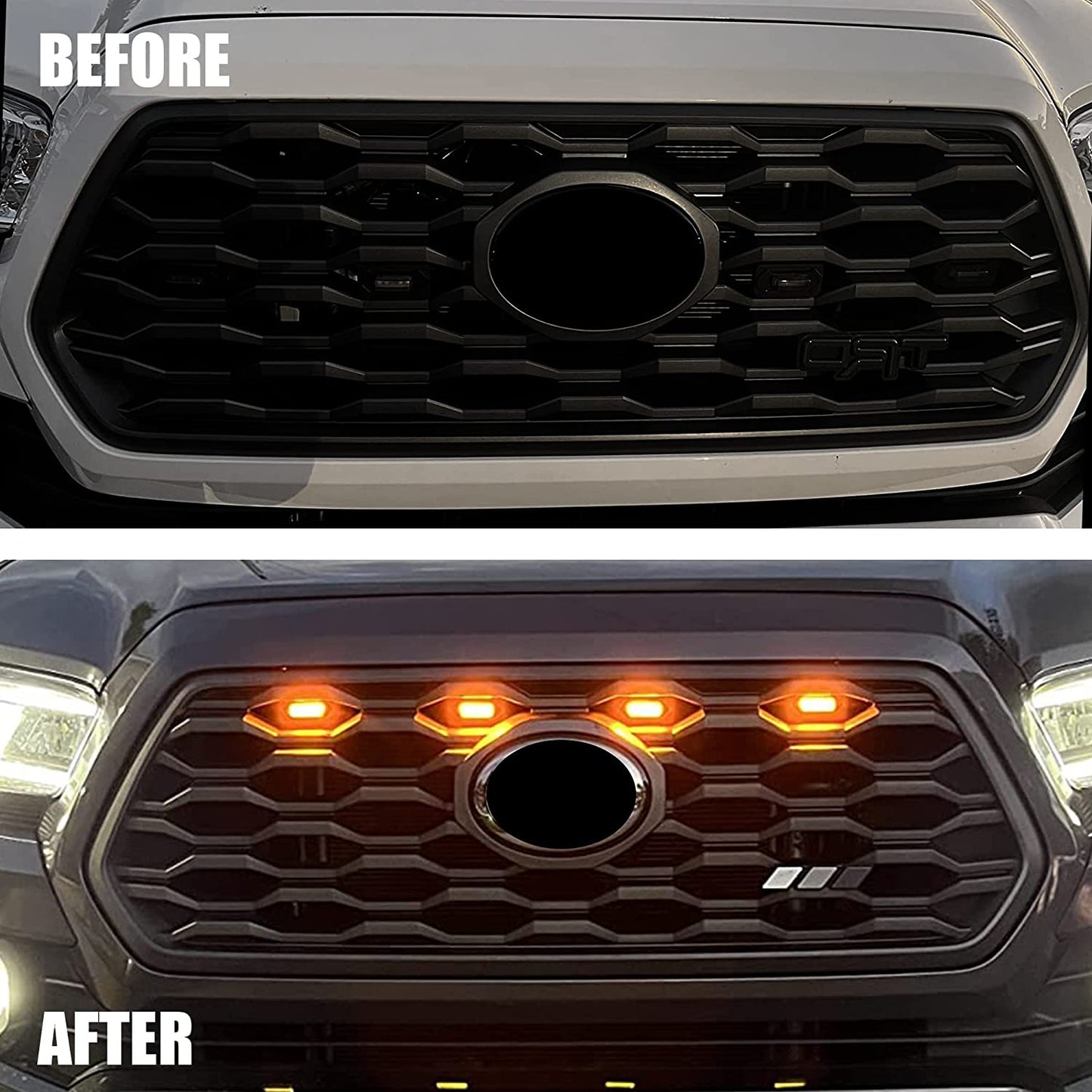 Upgraded Seven Sparta Grill LED Lights 4 PCS Compatible with Toyota Tacoma 2020-2023 - OMOTOR