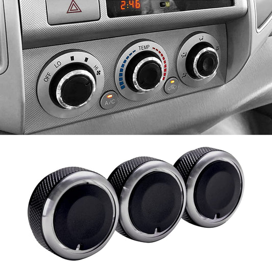 Compatible with Toyota Tacoma 2005-2015 A/C Air Conditioning Control Switch Knob Button (A Set of 3 Knobs)