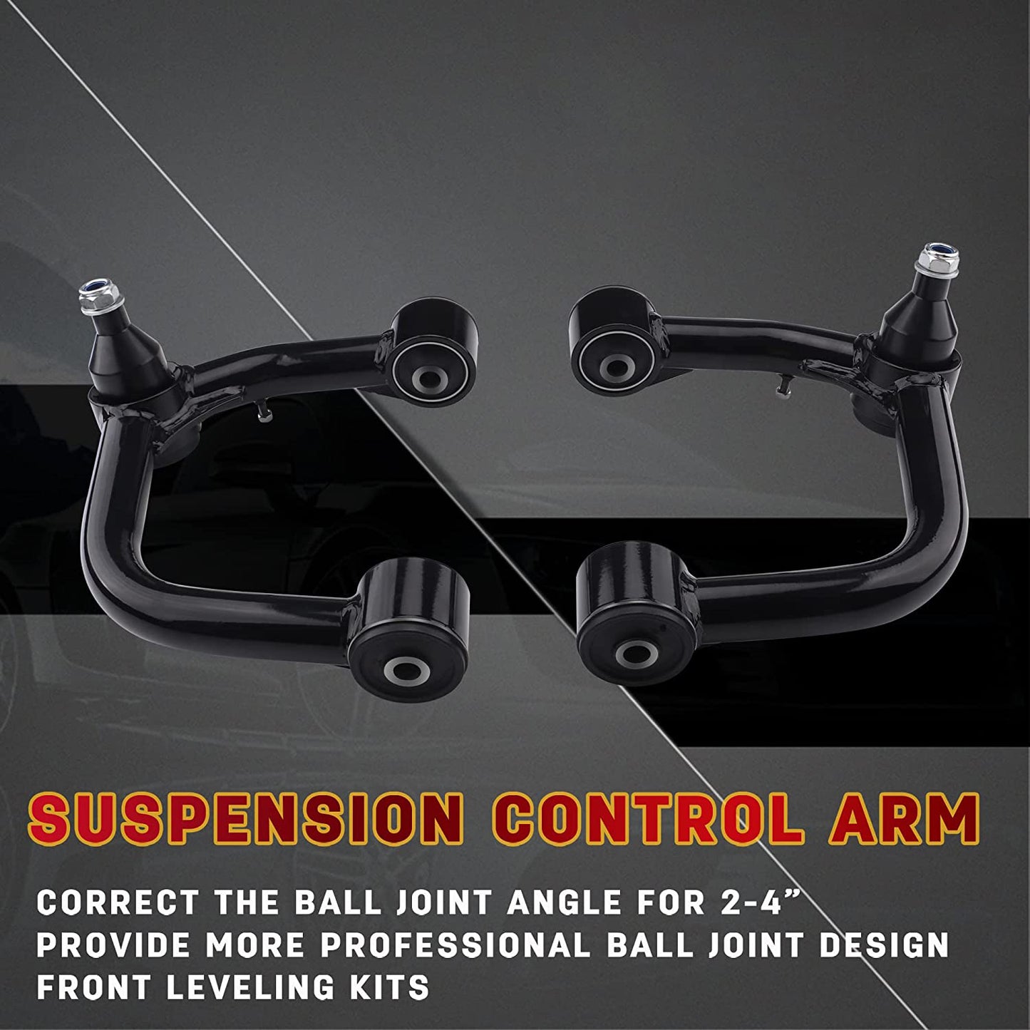 2-4" Front Upper Control Arms For 2005-2022 Tacoma with Ball Joint Both Side - OMOTOR