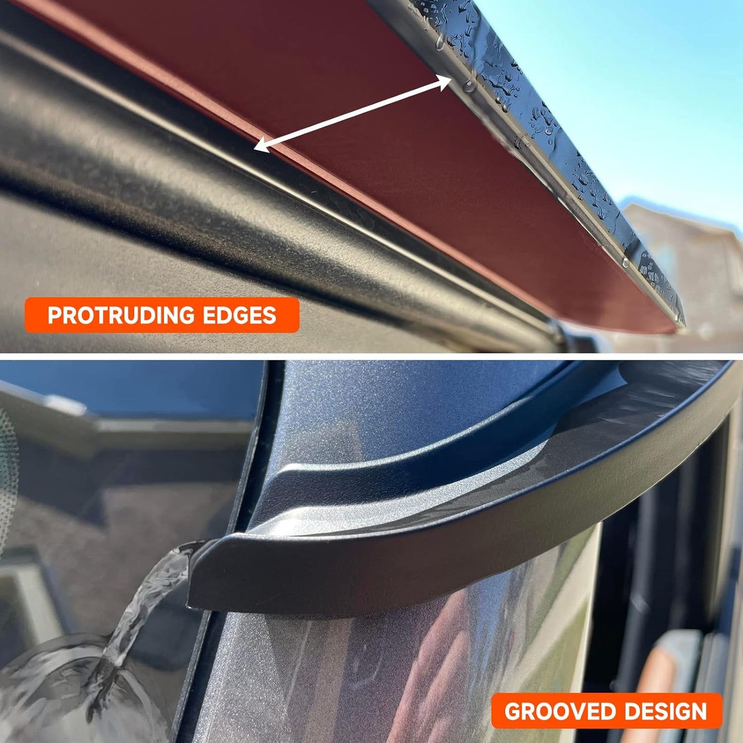Rain Guard Window Visors for Ford Bronco 2021 2022 2023 2024 Accessories 2 Door Window Wind Deflectors Sun Guards 2 pcs - OMOTOR