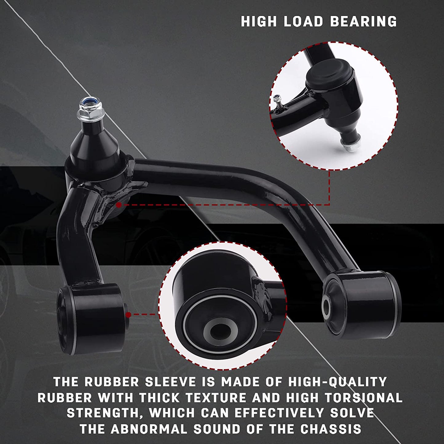 2-4" Front Upper Control Arms For 2005-2022 Tacoma with Ball Joint Both Side - OMOTOR