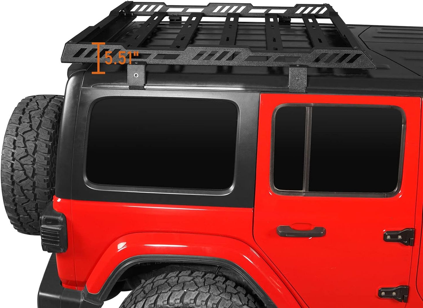 Roof Rack Cargo Basket Crossbar for 2018-2024 Jeep Wrangler JL 2 or 4 Doors & Gladiator JT - OMOTOR