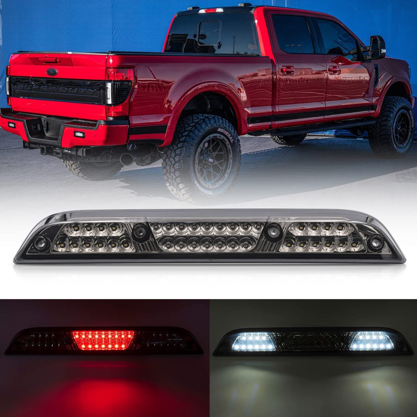 Rear cab Led Third brake Light for 2017-2021 F150 F250 F350 - OMOTOR