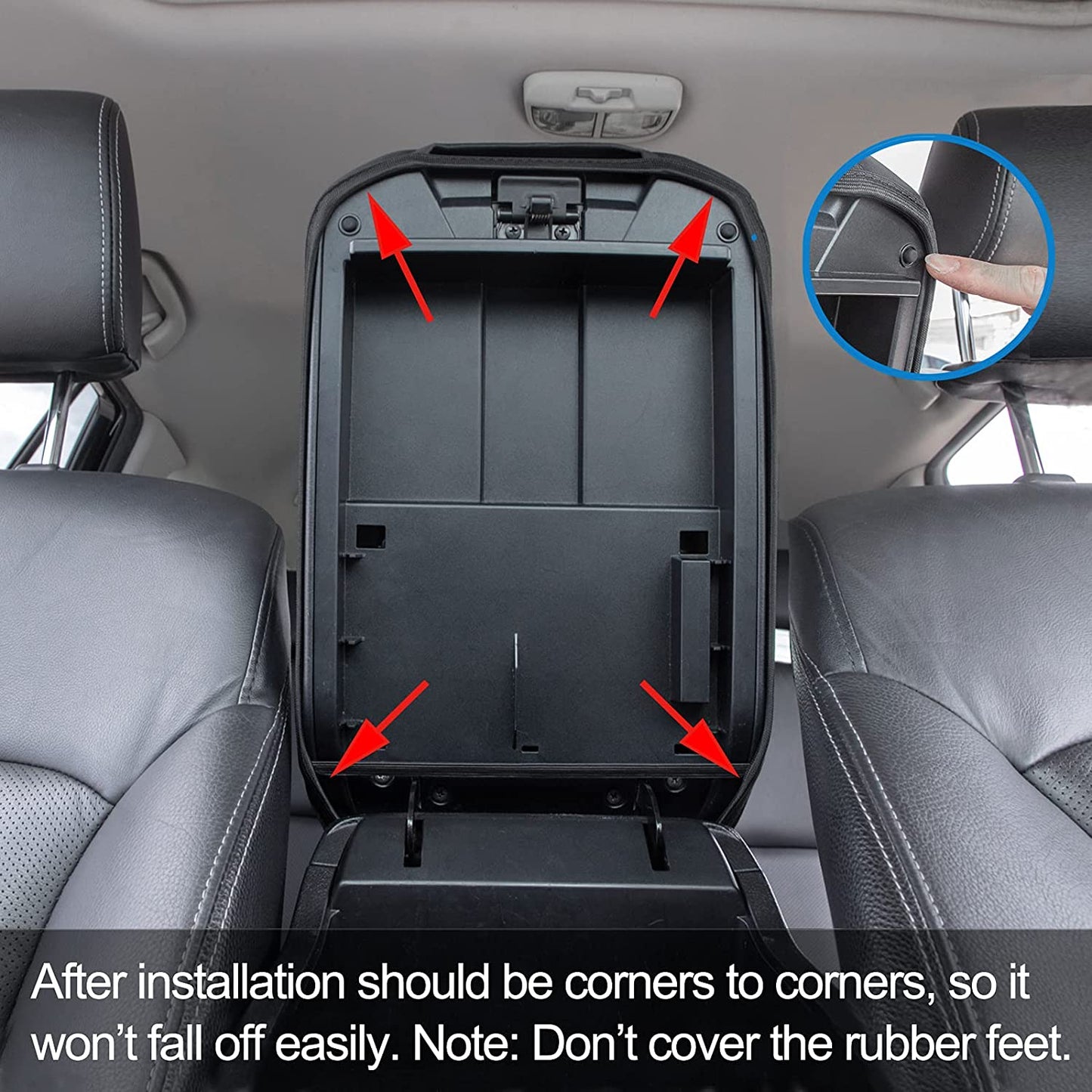 Center Console Armrest Cover Compatible with 2010-2023 Toyota 4Runner Accessories Customized Neoprene Center Console Protector - OMOTOR
